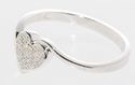 Diamond Heart Ring .10ct Sterling Silver Heart Mic