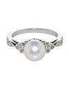 Pearl Ring Sterling Silver Ladies Jewelry