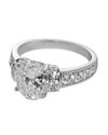 Sterling Silver Cubic Zirconia Engagement Ring Ova