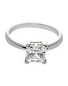 Sterling Silver Womens Engagement Ring Square 7mm 