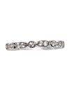 Cubic Zirconia Eternity Ring Sterling Silver 3mm B