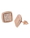 Sterling Silver Rose Gold Plated CZ Cubic Zirconia