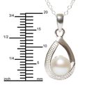 Sterling Silver Diamond (.0033ct) and Pearl Pendan