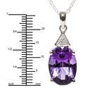 Diamond Necklace 4.75 TCW Amethyst Sterling Silver