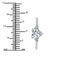 .925 Silver Heart Ring Cubic Zirconia Clear