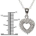 Open Heart Necklace Diamond Accents Sterling Silve