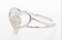 .925 Sterling Silver Diamond Heart  Ring - .10TCW,