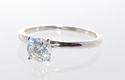 Solitaire Cubic Zirconia Engagement Ring Sterling 