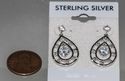 CZ Teardrop Dangle Earrings 925 Silver Clear Cubic