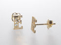 10k Yellow Gold Letter E Initial Stud Earrings Cub