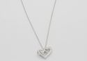 Sterling Silver Triple Heart AAA CZ Cubic Zirconia