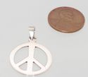  .925 Sterling Silver Peace Sign Symbol Pendant 29