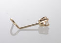 Genuine Diamond Nose Stud 20g 14k Yellow Gold .075