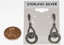 Marcasite Earrings Sterling Silver Studs Intertwin