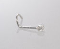 20g 14k White Gold 1pt Genuine Diamond Nose Stud C