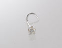 20g 14k White Gold .075 ct Genuine Diamond Nose St