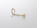 20g 14k Yellow Gold 1pt Genuine Diamond Nose Stud 