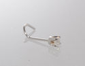 20g 14k White Gold .075 ct Genuine Diamond Nose St