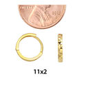 10k Yellow Gold Huggie Hoop Earrings High Polish L