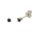 Sterling Silver Black Diamond Stud Earrings (.012 