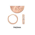 Sterling Silver Huggie Hoop Earrings Rose Gold Pla