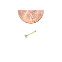 Nose Stud 22G 14k Yellow Gold Square CZ Nose Bone 