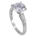 2.5ct Cubic Zirconia Solitaire Ring .925 Sterling 