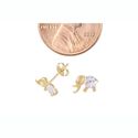 14k Yellow Gold Elephant Stud Earrings 6mm x 8mm C