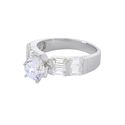 Sterling Silver 7mm Cubic Zirconia Round CZ Engage