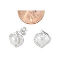 Pearl Earrings .925 Sterling Silver Genuine Freshw