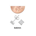 Small Sterling Silver Stud Earrings Kite Shape Mic