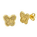 10k Yellow Gold Butterfly Earrings Floating Butter