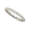 Sterling Silver Cubic Zirconia Ring Stackable Roun