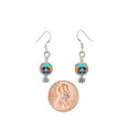 Multi Stone Gemstone Drop Earrings Sterling Silver