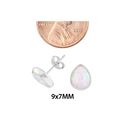 Opal Stud Earrings Gemstone Sterling Silver Irides