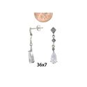 Sterling Silver Dangle Marcasite Earrings and Clea