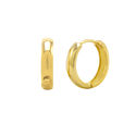 10k Yellow Gold Huggie Hoop Earrings High Polish S