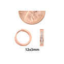 Sterling Silver Hoops Rose Gold Plated Huggie Earr