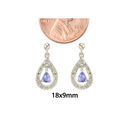 Diamond & Tanzanite Earrings (.01 cttw, I-J, I2-I3