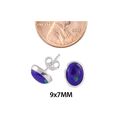 Azurite Malachite Gemstone Stud Earrings .925 Ster