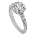 Womens Ring .925 Sterling Silver 6mm CZ 3/4ct AAA 