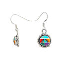 Multi Stone Gemstone Drop Earrings Sterling Silver