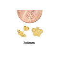 Mini Butterfly with CZ Stud Earrings 10k Yellow Go