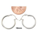 Sterling Silver Hoop Earrings High Polish Latch Cl