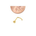 4mm CZ Star Nose Stud 22G 14k Yellow Gold Nose Scr