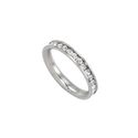 Eternity Ring Stainless Steel White CZ Stones Stac