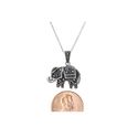 Sterling Silver Marcasite Elephant Necklace