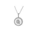 Initial Necklace Sterling Silver Letter G Pendant 