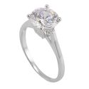 2ct Solitaire Ring Round Clear Cubic Zirconia Ston