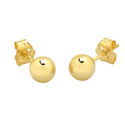 10k Yellow Gold Ball Stud Post Earrings with Pushb